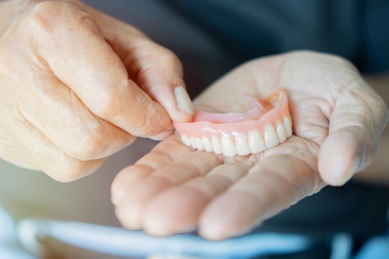 living with dentures